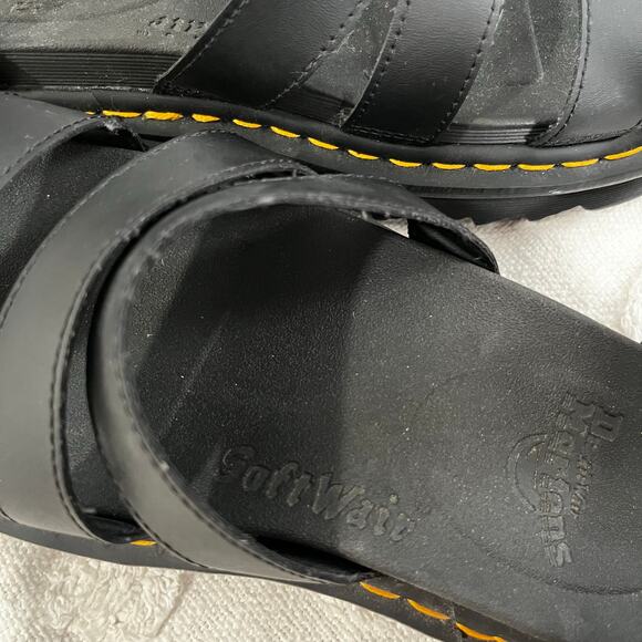 Dr. Martens Blaire Flatform Sandal Black Leather Women’s 9 Chunky Gladiator Goth - Picture 9 of 10